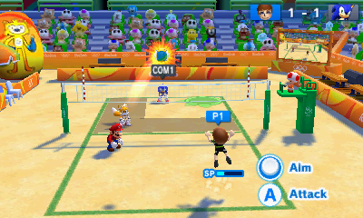 Os pecados de Mario & Sonic estão perfeitamente representados no voleibol de praia.